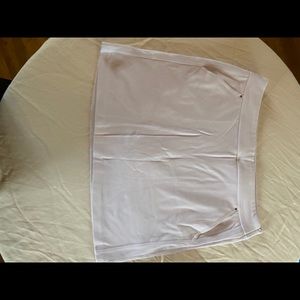 White skort with elastic shorts